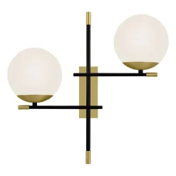 Maytoni Nostalgia væglampe, 2 lyskilder, af glas