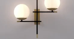 Maytoni Nostalgia væglampe, 2 lyskilder, af glas