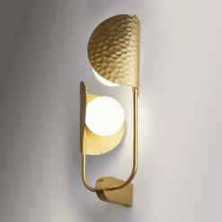 Maytoni Tropic væglampe, højre, messing, 2 lyskilder, metal