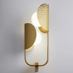 Maytoni Tropic væglampe, højre, messing, 2 lyskilder, metal