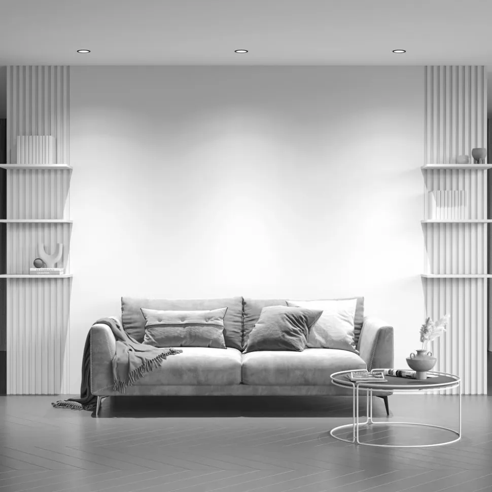 Maytoni Yin LED indbygningslampe, IP20, 3000K, triac, sort