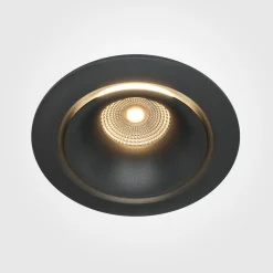 Maytoni Yin LED indbygningslampe, IP20, 3000K, triac, sort