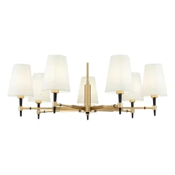 Maytoni Zaragoza lysekrone, 7 lyskilder, stofskærm