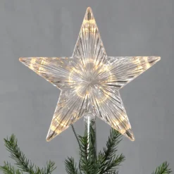 Med plaststjerne - Topsy LED-trætop