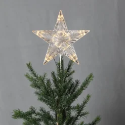 Med plaststjerne - Topsy LED-trætop