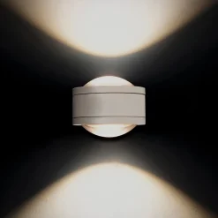 Megatron Due Punto LED-væglampe, mat hvid