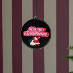 Merry Christmas 3D-hologramkugle, 64 LED'er