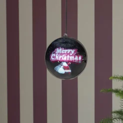 Merry Christmas 3D-hologramkugle, 64 LED'er