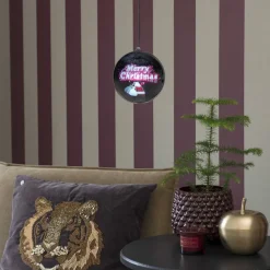Merry Christmas 3D-hologramkugle, 64 LED'er