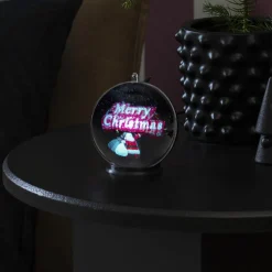 Merry Christmas 3D-hologramkugle, 42 LED'er