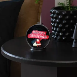 Merry Christmas 3D-hologramkugle, 42 LED'er