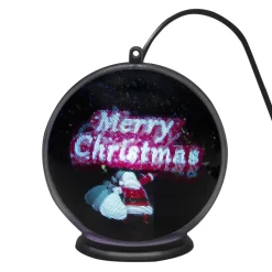 Merry Christmas 3D-hologramkugle, 42 LED'er