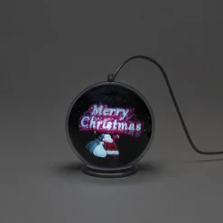 Merry Christmas 3D-hologramkugle, 42 LED'er