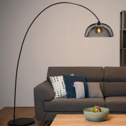 Mesh gulvlampe, sort, buelampe
