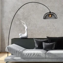 Mesh gulvlampe, sort, buelampe