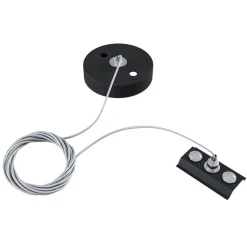 Metalophæng Skinne, 1-fase skinne, sort