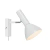 Metro væglampe, hvid, med kabel og stik