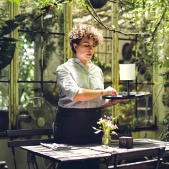 Milano Pro LED solcellebordlampe til udendørs brug, RGBW, fjernbetjening