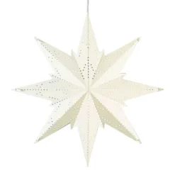 Mini dekostjerne af metal, hvid