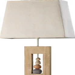 Miriel gulvlampe, højde 170 cm, tekstil, træ