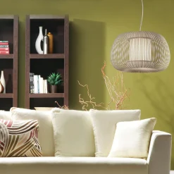 Mirta pendel, skærm af akrylstivere, grå, Ø 45 cm