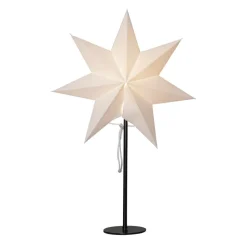 Mixa stående stjerne, metal/papir sort/hvid