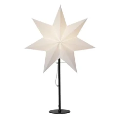 Mixa stående stjerne, metal/papir sort/hvid