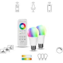 Müller Licht tint white+color Set 2xE27+styreenhed