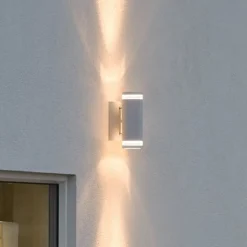 Modena udendørs væglampe, 2 lyskilder, hvid