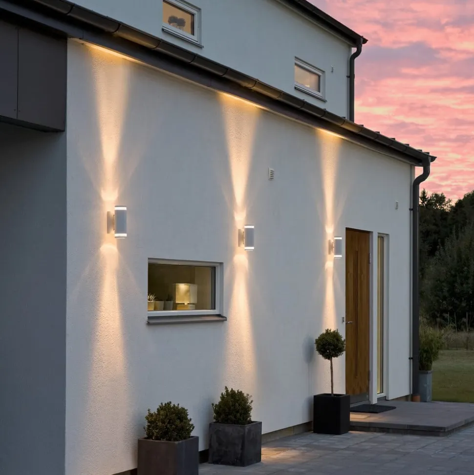 Modena udendørs væglampe, 2 lyskilder, hvid