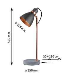 Moderne bordlampe Orm med betonfod