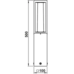 Moderne sokkellampe i aluminium 936 i sort