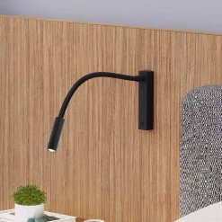 Molto Luce Arok LED-væglampe, sort, aluminium, fremspring 49 cm