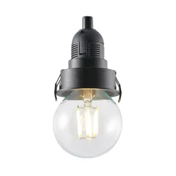 Molto Luce LED indbygningslampe Willi 68R, sort, aluminium, E27