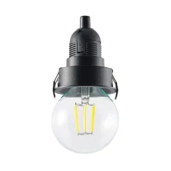 Molto Luce LED indbygningslampe Willi 68R, sort, aluminium, E27