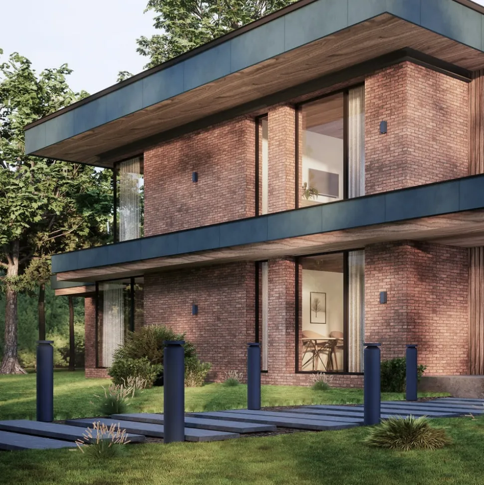 Molto Luce LED-sokkellampe Mona, Ø 18 cm, aluminium, højde 85 cm