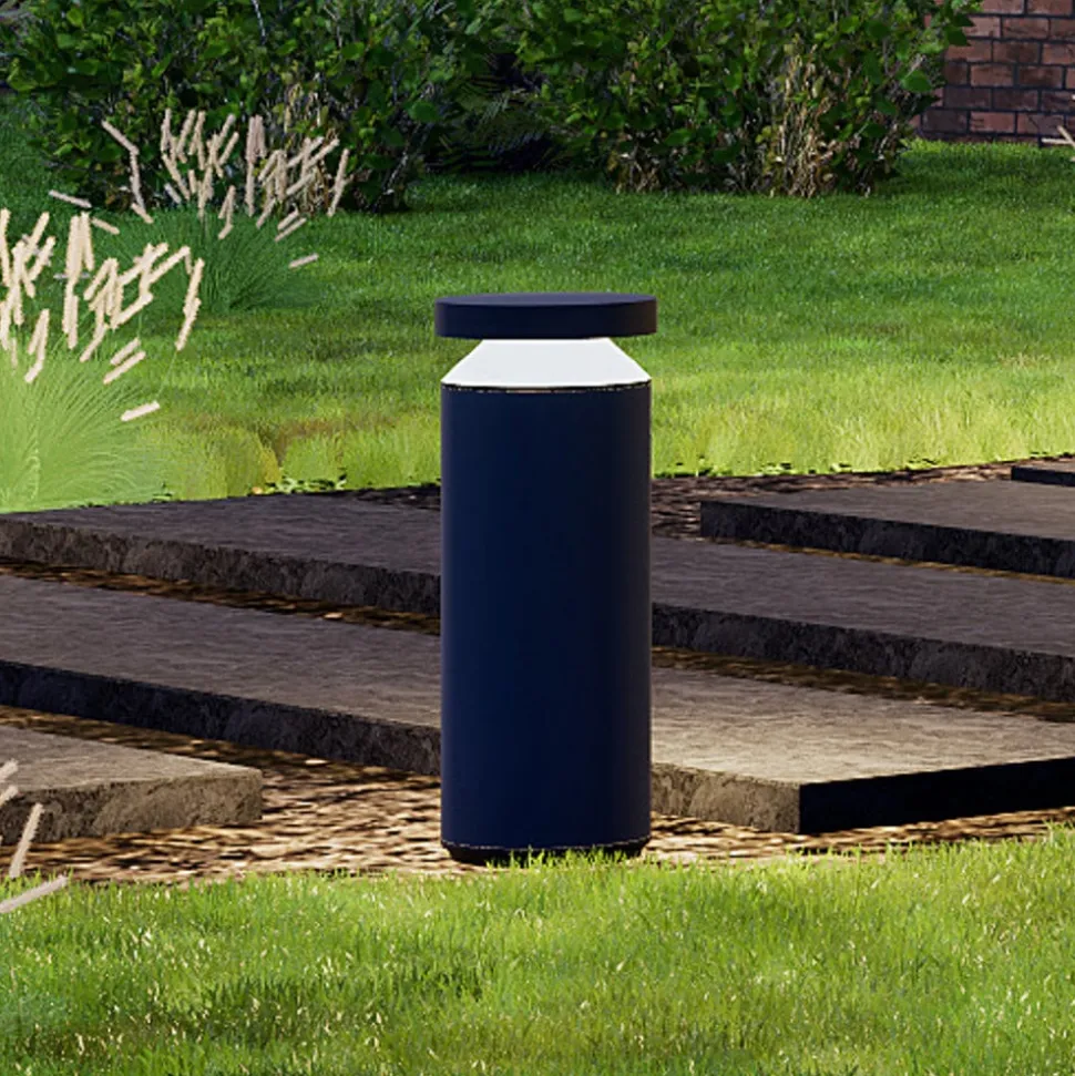 Molto Luce LED-sokkellampe Mona, Ø 18 cm, aluminium, højde 45 cm