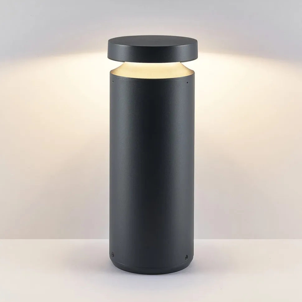 Molto Luce LED-sokkellampe Mona, Ø 18 cm, aluminium, højde 45 cm