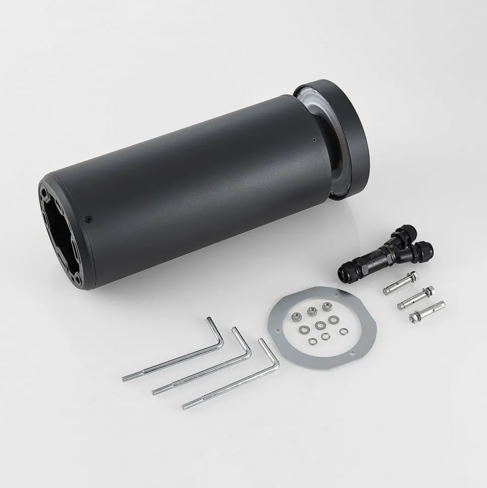 Molto Luce LED-sokkellampe Mona, Ø 18 cm, aluminium, højde 45 cm