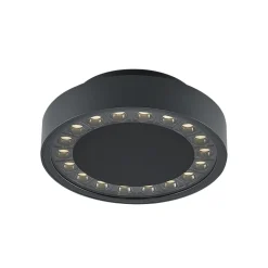 Molto Luce udendørs loftlampe Nona, Ø 18,2 cm, antracit