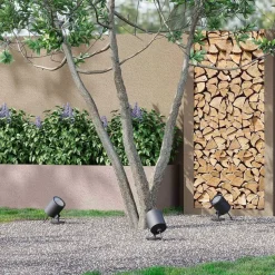 Molto Luce udendørs spotlampe Foris Round F, antracit