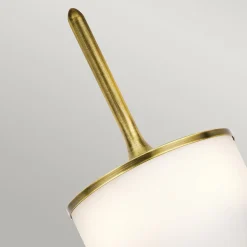 Mona LED-væglampe IP44 højde 55,9cm natur messing