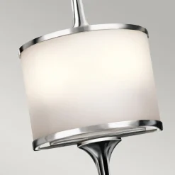 Mona LED-væglampe IP44 højde 55,9cm, poleret krom