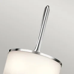 Mona LED-væglampe IP44 højde 55,9cm, poleret krom