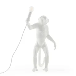 Monkey Lamp deko LED-bordlampe, hvid, stående