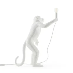 Monkey Lamp deko LED-bordlampe, hvid, stående