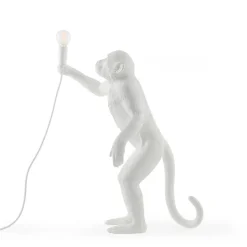 Monkey Lamp deko LED-bordlampe, hvid, stående