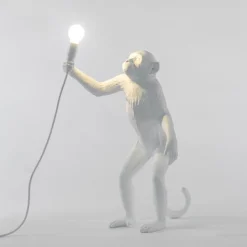 Monkey Lamp deko LED-bordlampe, hvid, stående