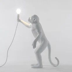 Monkey Lamp deko LED-bordlampe, hvid, stående