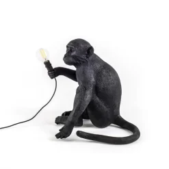 Monkey Lamp deko LED-terrasselampe, siddende, sort
